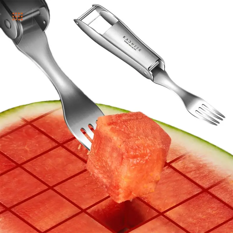 

Watermelon Slicer Cutter Tool Lightweight Watermelon Fork With Fruit Knives Salad Cutter Kitchen Utensils for outdoor BBQs