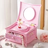 Classical Rotating Dancer Ballerina Piano Music Box Jewelry Organizer Ballerina Wind-Up Music Box Storage Organizer With Mirror 1