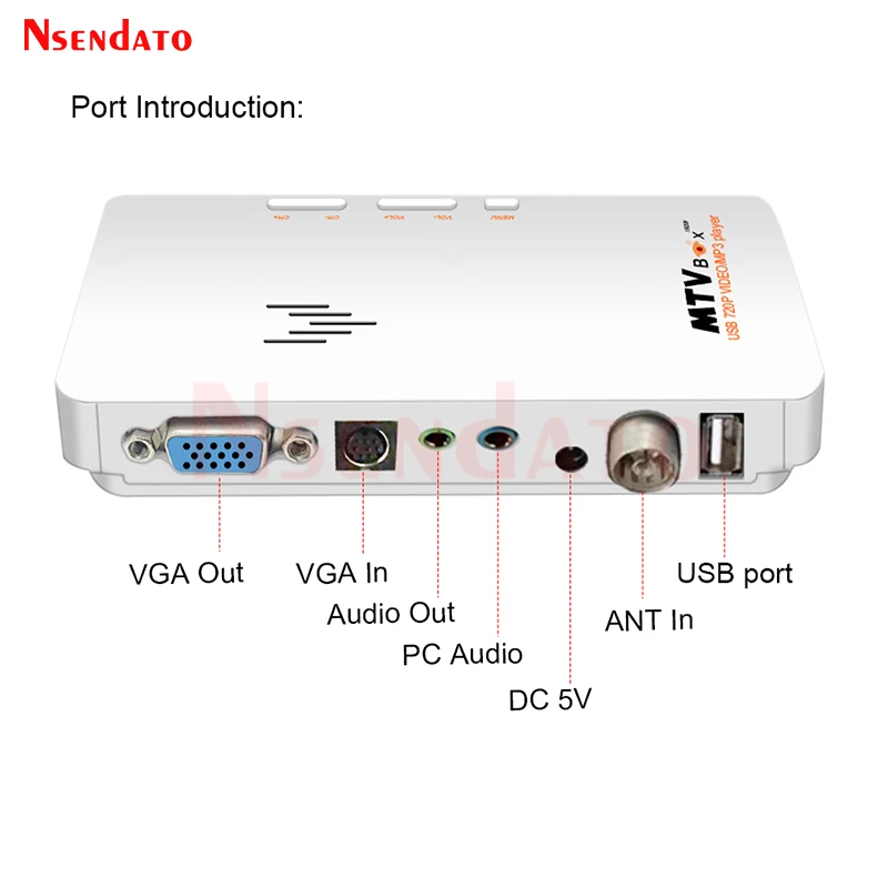 External Tv Tuner Vga Mtv Box For Lcd Monitor Av To Vga Receiver Tuner Tv  Set Top Box With Remote Control Support Pal/ntsc - Set Top Box - AliExpress