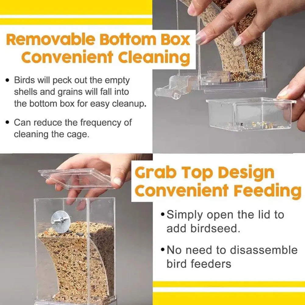 Automatic No-spill Transparent Bird Feeder