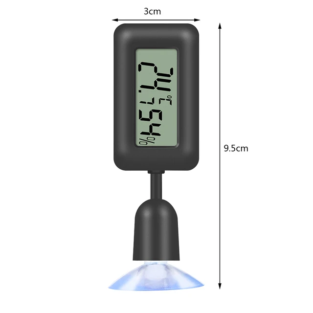 Mini Digital Reptile Thermometer Hygrometer 360° Rotation Suction Luminous  Temperature Humidity Meter For Lizards Snakes Spiders - AliExpress