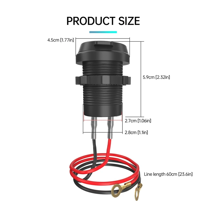 USB     36W PD  C/QC 3.0 12V-24V ڵ Ʈ Ʈ RV   