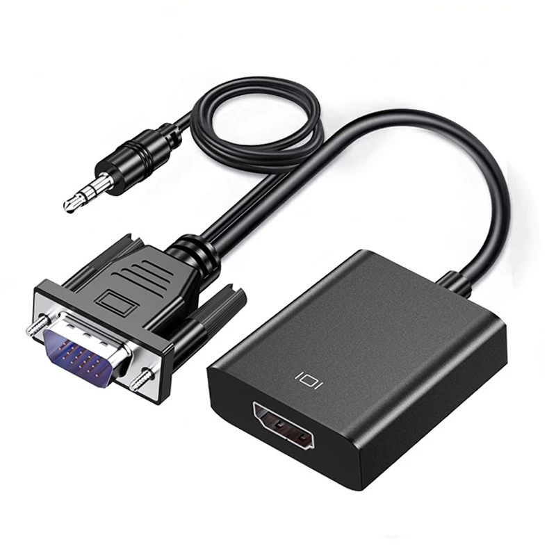 peine Relativamente cine Adaptador VGA a HDMI compatible con PS3, PS4, DVD, portátil, proyector de  TV, 1080p| | - AliExpress