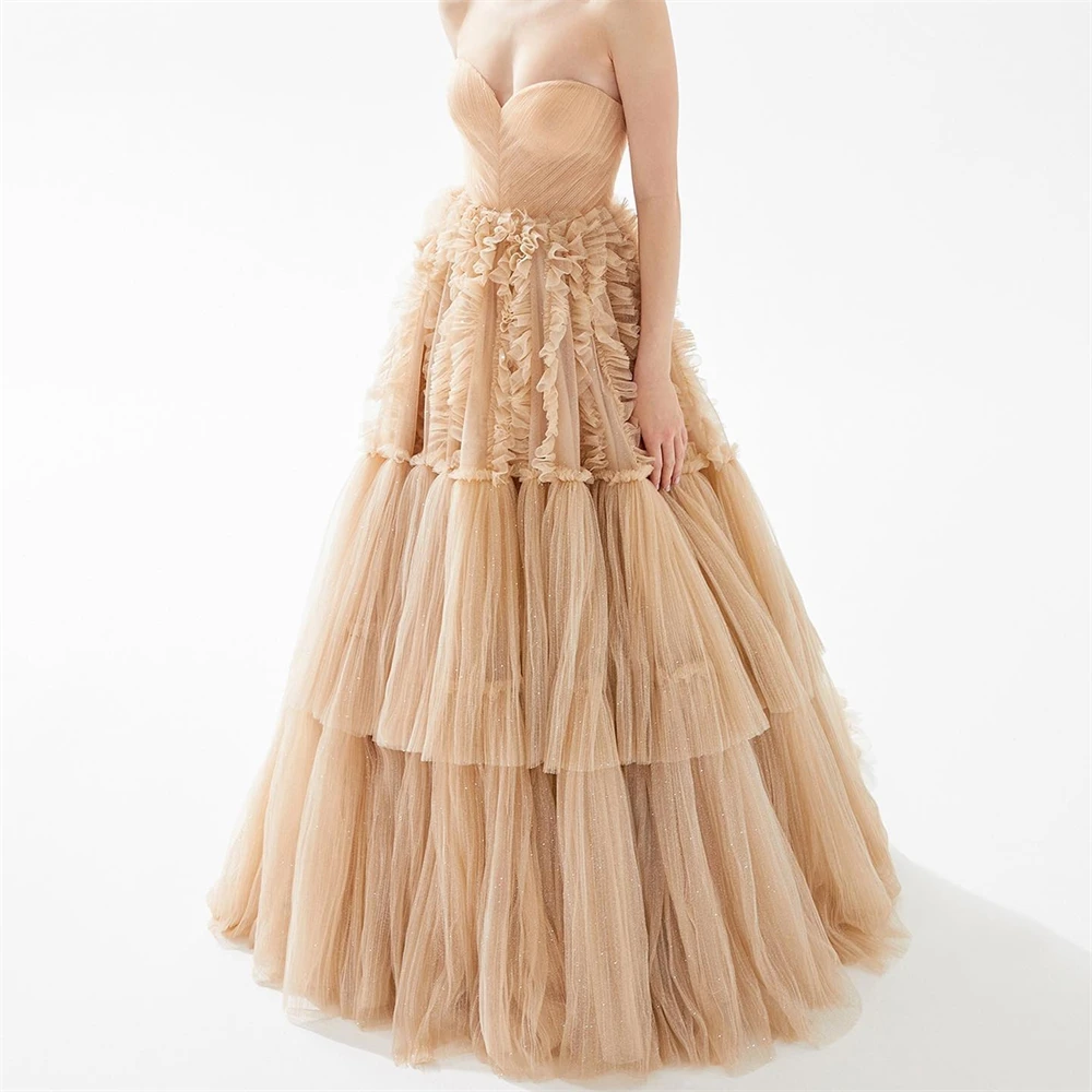 

Prom Dress فساتين للحفلات الراقصة Sweetheart Neck Tiered Women Yipeisha Formal فستان Occasion Evening Gown Ramada فساتينn
