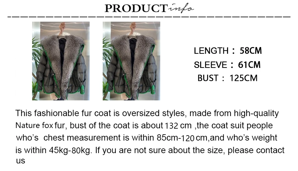 Women\'s Down Jacket With Fur Goose Feather Jacket Warm Winter Sequins Design Real Silver Fox Fur Collar