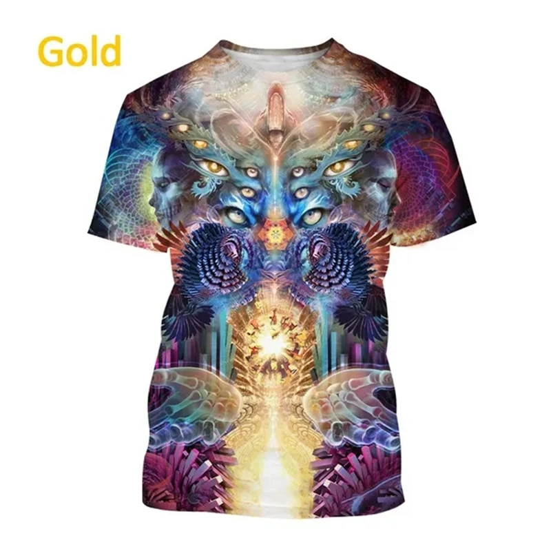 T-shirt homme imprimé 3d animal créatif style fluorescent_voghion.com
