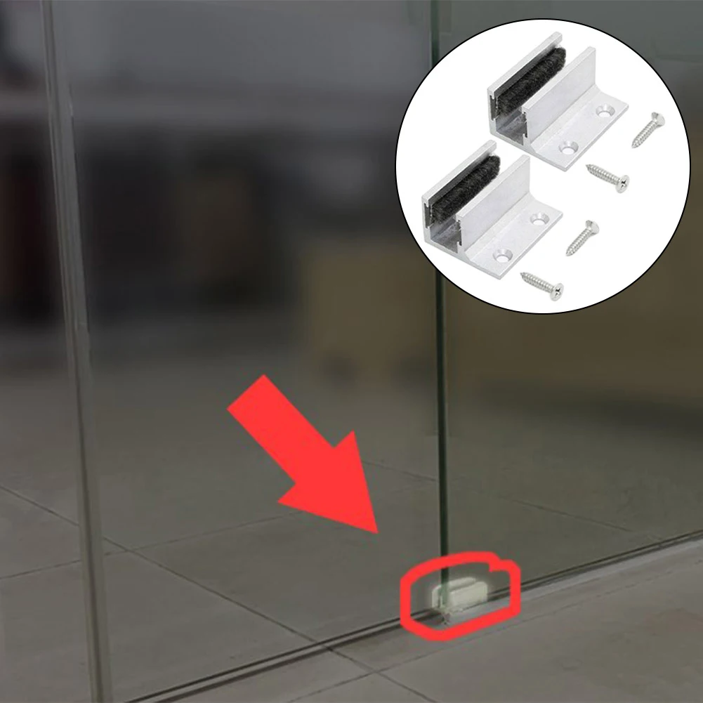 Glass Sliding Door Floor Rails Sliding Door System Rails With Plush Lining Zinc Alloy Floor Guide Is Designed Hardware Parts