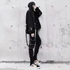 Men's Sets Black Hoodies+Pants Punk Graphic Zipper Hooded Sweatshirts Cargo Pant Men Oversized Loose Streetwear Suits 5