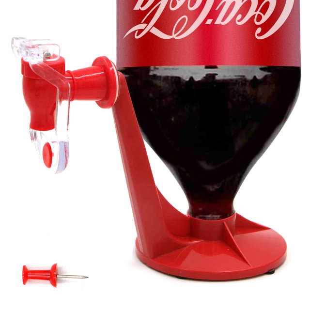 Novelty Saver Soda Beverage Dispenser Bottle Coke Upside Down Drinking Water Dispense Machine Switch for Gadget Party Home Bar 2
