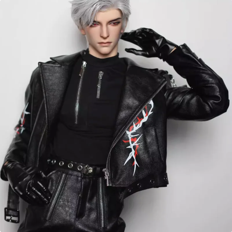 BJD 人形服 ID75 UF75 YC76 75 センチメートル AM77 人形黒革