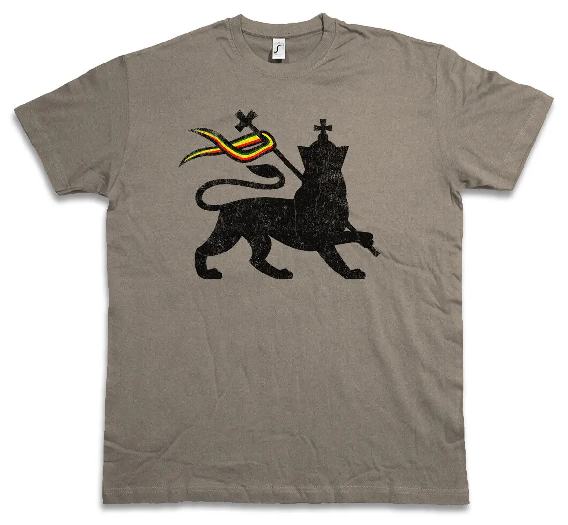 Lion Of Judah I T Shirt Bob Rasta Reggae Marley Giamaica Rastafari Irie Ska