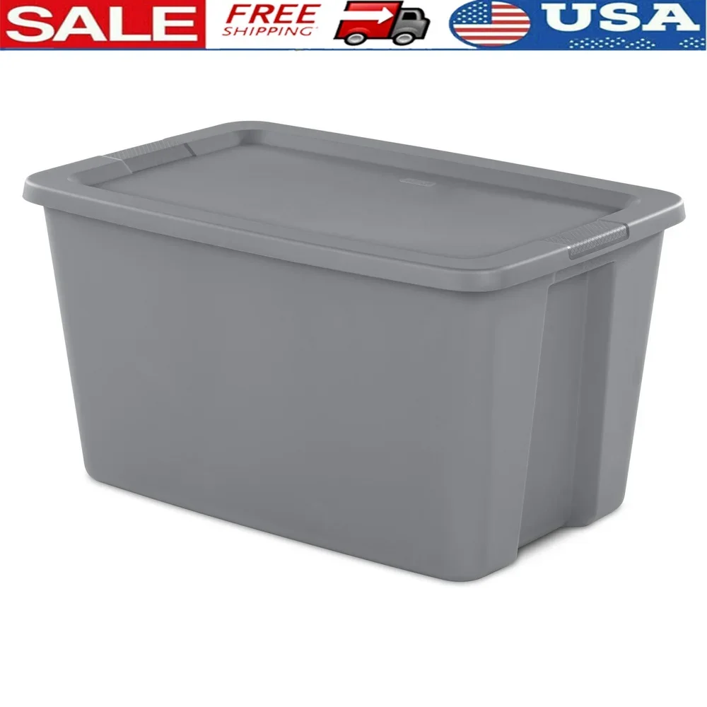 Extra Large Stackable Storage Bin 30 Gallon with Snap-On Lid and Handles
