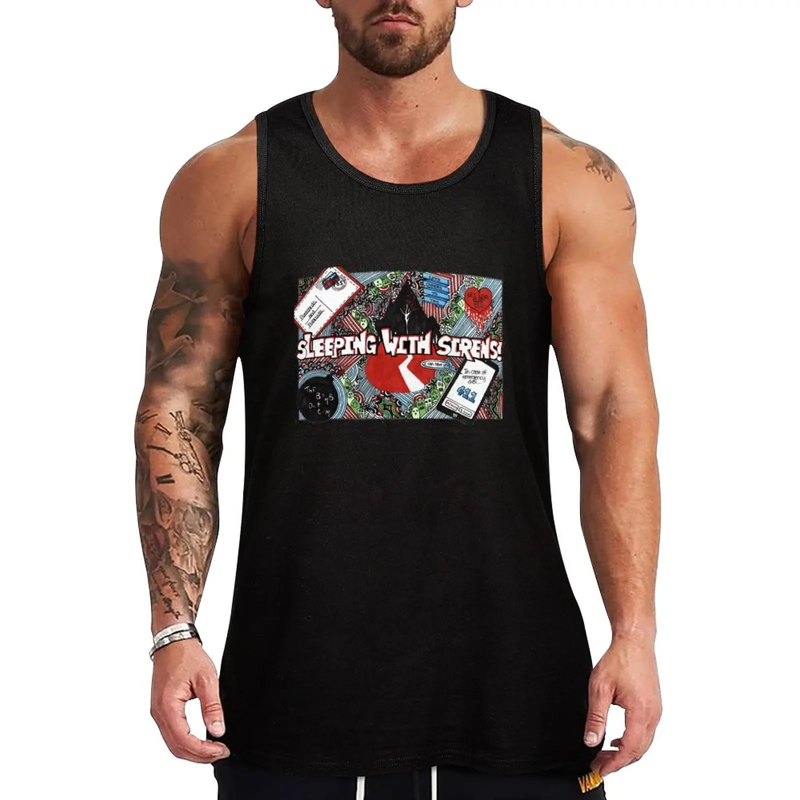 

New Vintage Sleeping With Sirens Idol Gift Fot You Tank Top gym for men Men's sleeveless t-shirt