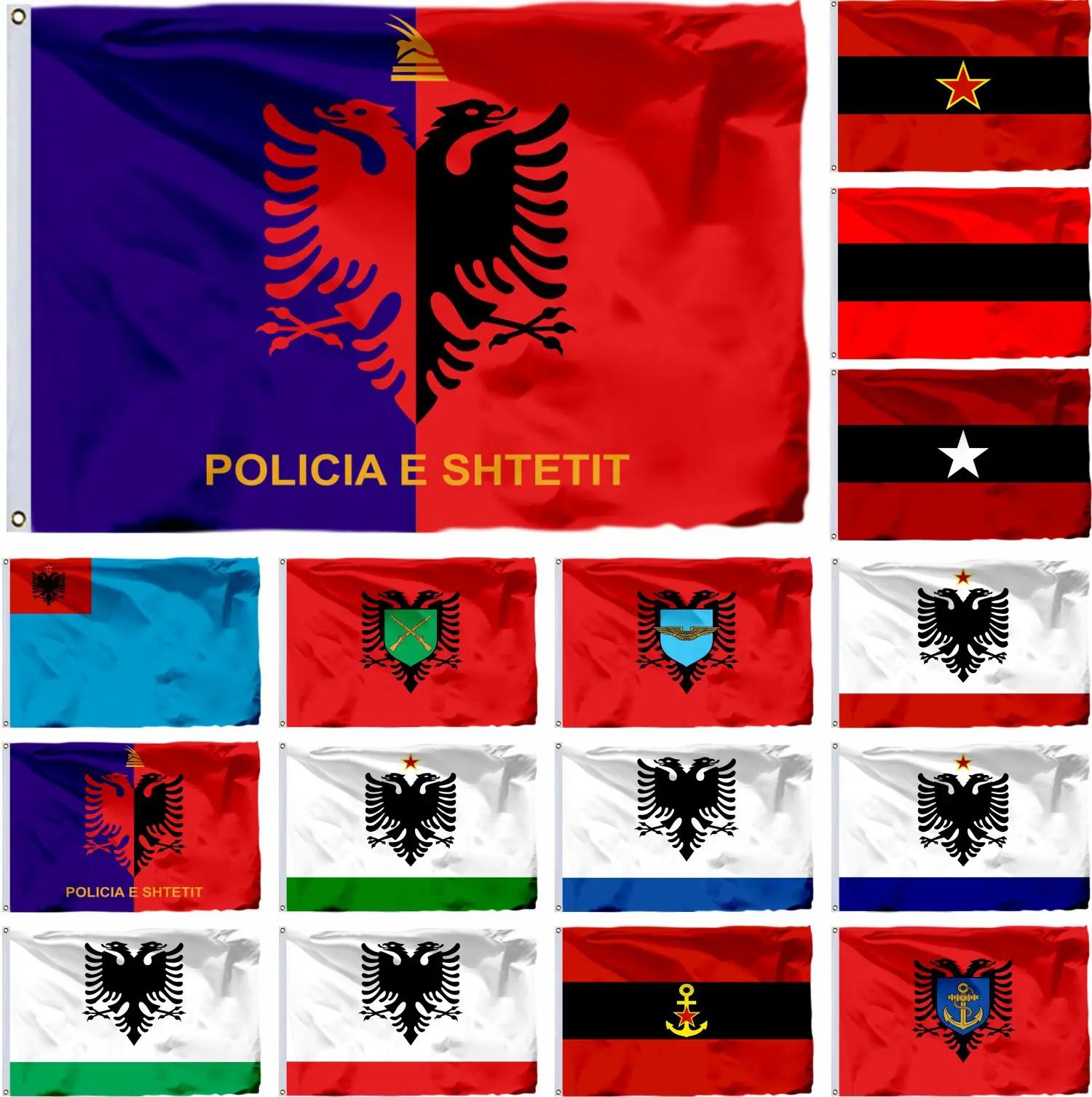 

Albania Police Land Forces Flag 90x150cm 3x5ft Air Forces Flags and Government Ensign 1992 Banner