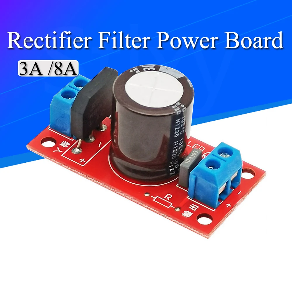 RectifierFilterPowerBoard3ARectifierPowerAmplifier8AwithRed