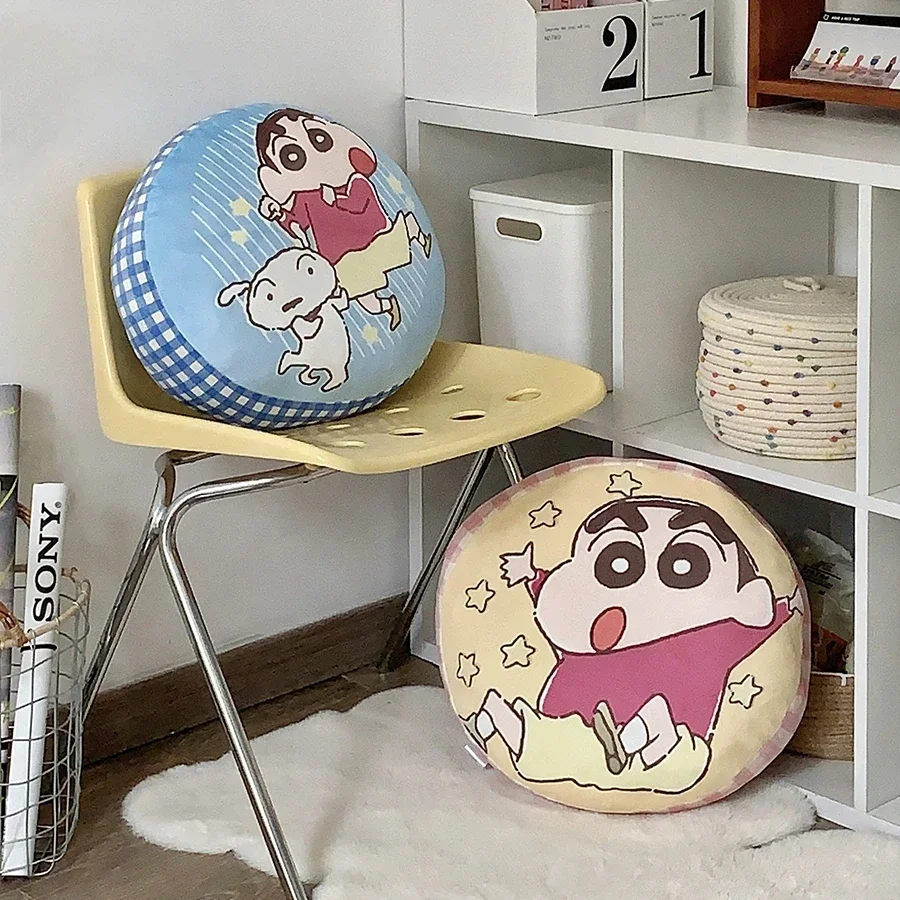 Lovely Crayon Shin-chan Back Cushion Very Soft Cuddly Pillow Japanese Style Round Cushion Sofa Bed Cushion Room Decor Gifts 3