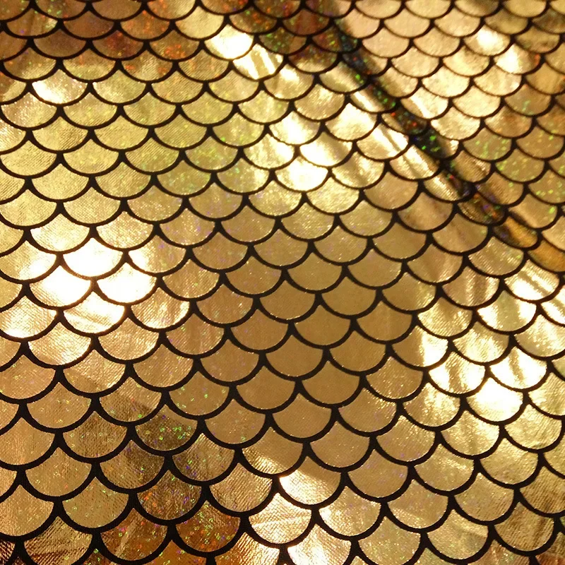 Laser Goldening Knitted Fabric with Fish Scale Pattern for Performance Decorative Clothing And Accessories from Mainland China