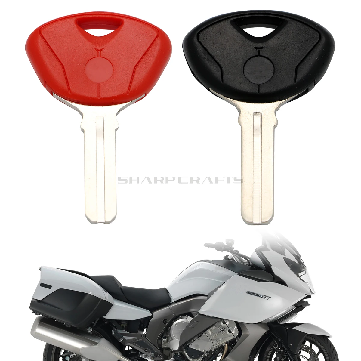 Motorcycle Keys Black / Red Uncut Blade For BMW F650G F800G S1000RR R1200 R/RT/GS K1200 S/R/GK K1300 1600GT K1600GTL