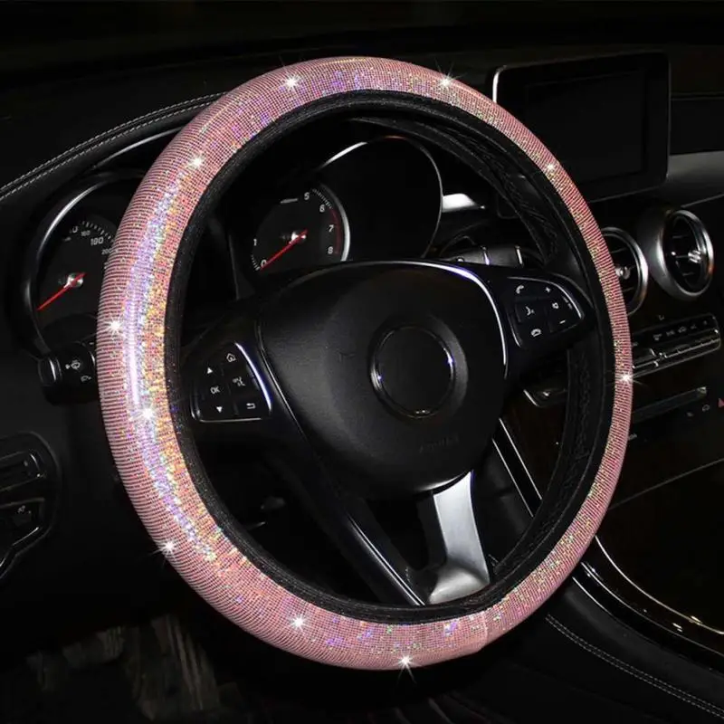 

Car steering wheel cover colorful bronzing without inner ring elastic band elastic handle cover car steering wheel cover