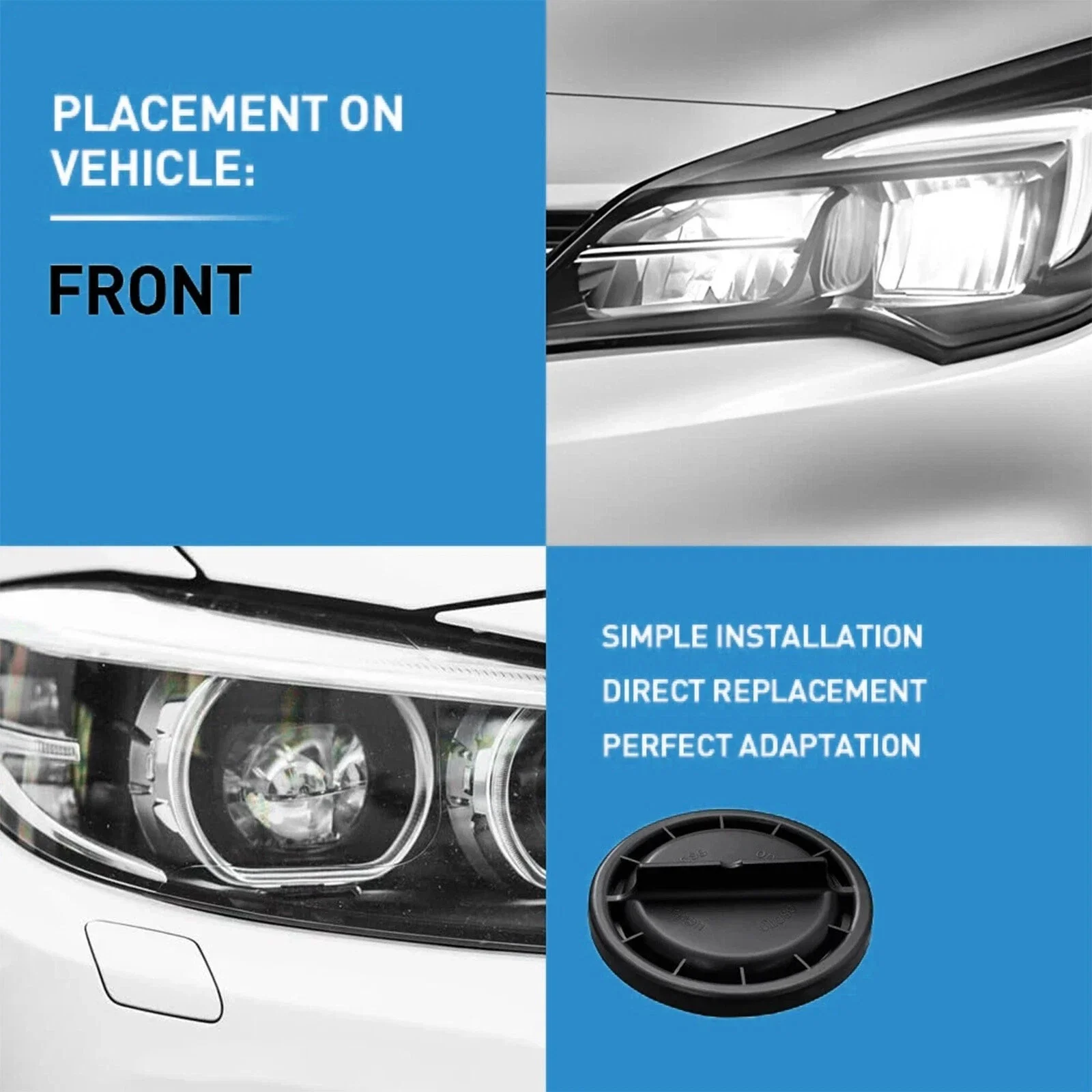 1PC YEHOLTE For Opel vauxhall Astrak 14735400 Headlight Dust Cover Led