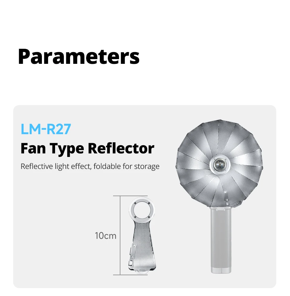 Description Picture 6 of itemGodox Lux Master Accessories LM-S25 Octagonal Softbox LM-R27 Fan Type Reflector LM-R28 Reflector with Dome for Lux Master Flash