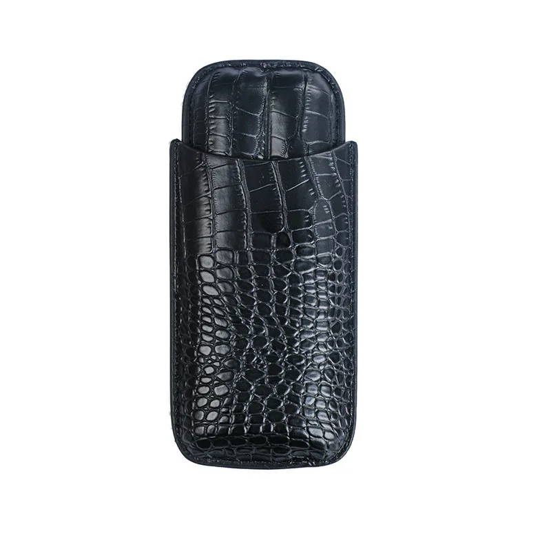 Cigar Case Cigar Humidor Holds 2 Cigars PU Leather Travel Case Smoking Accessories Men's Gift