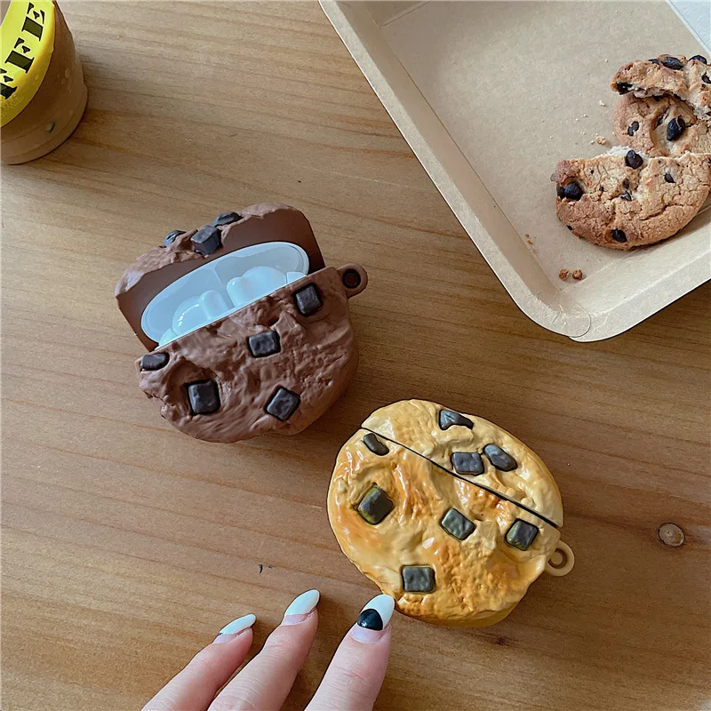 3D Biscuit Chocolate Chip Cookies Case for Apple AirPods Pro