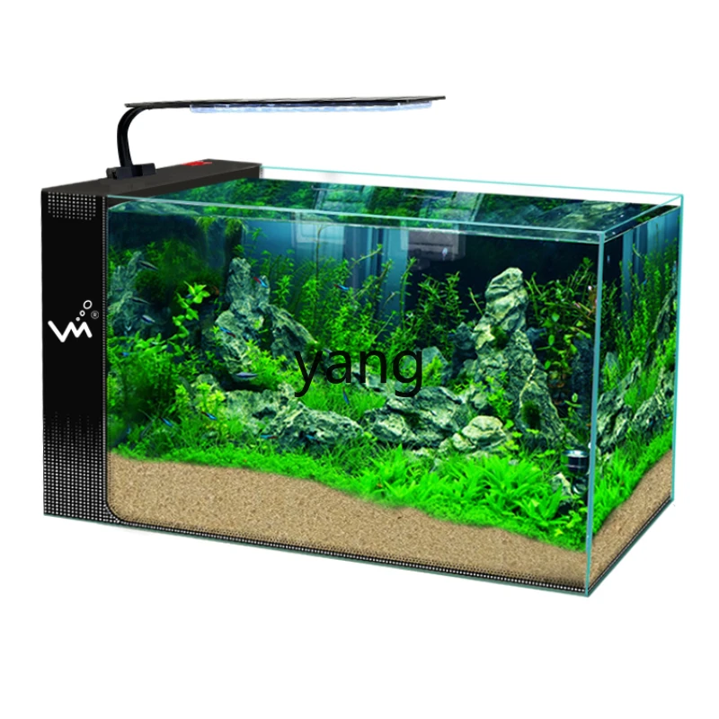 

Yhl Living Room Small and Medium-Sized Ultra-White Glass Mute Change Water Lazy Self-Circulation Side Filter Aquarium