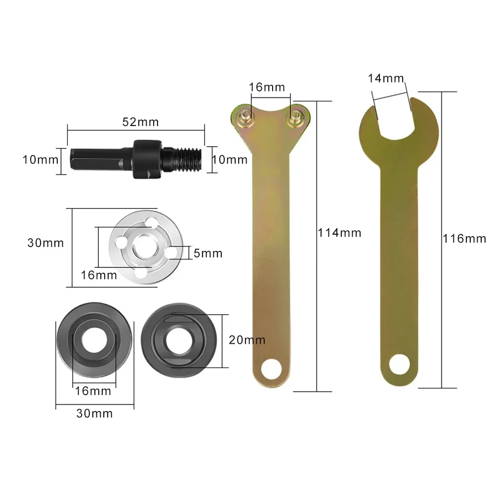 10mm Electric Drill Conversion Rod for Cutting Disc Polishing Wheel Metals Handle Holder Adapter angle grinder attachment 1 set
