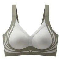 Women Maternity Bra Comfort Anti-Gravity Seamless Push-Up Contrast Color Bralette Wireless No Trace Vest Style Sports Bras 1
