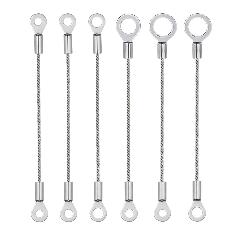 4PCS 2mm stainless steel rope, M4/M5/M6/M8/M10 joint terminal anti fall ...