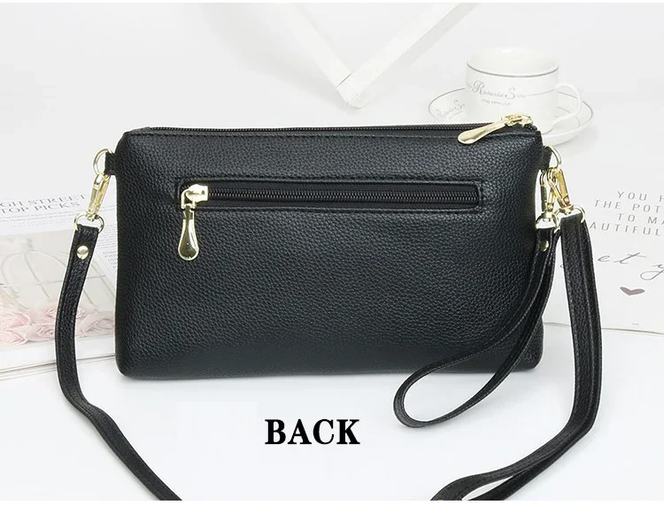 Fashion Women Clutch Bag PU Leather Crossbody Bags Small Shoulder Handbag Female Mobile Phone Purse Bags - 5