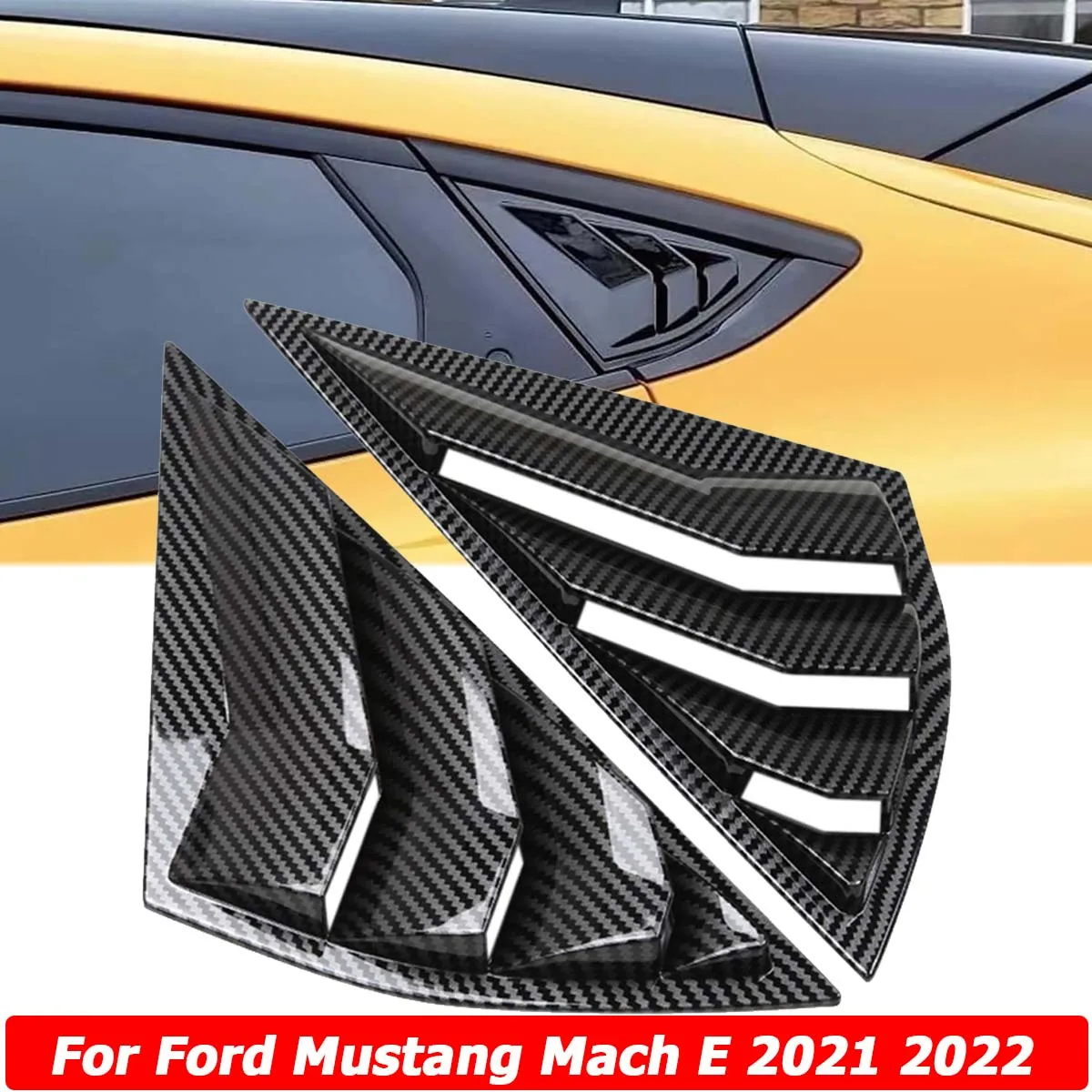 

For Ford Mustang Mach E 2021 2022 Rear Window Quarter Side Vent Scoop Louver Cover Trim Sun Shade Windshield Car Accssories