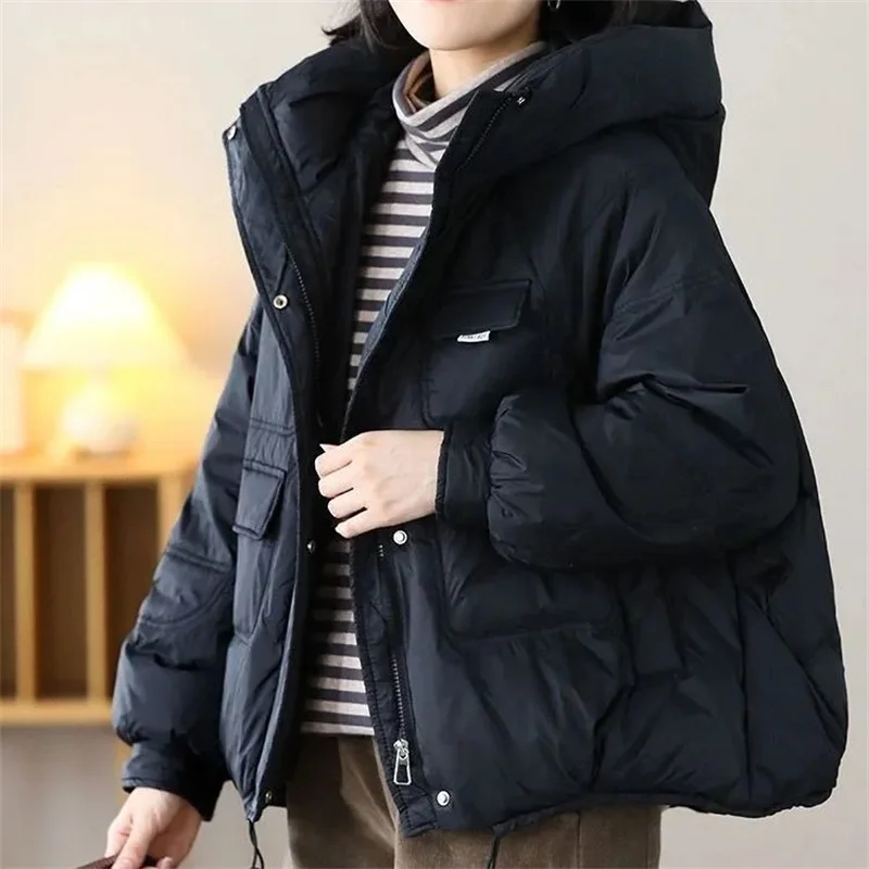 Down Cotton Jacket Women Short 2022 Winter Korean Version of Fashion With a Small Man Thick Bread Coat Loose Cotton Jacket Woman