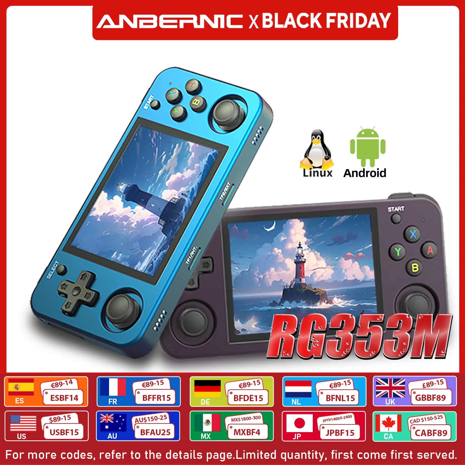 ANBERNIC RG353M Metal 3.5 Inch IPS Touch Screen Game Player 640 ANBERNIC RG353M Metal 3.5 Inch IPS Touch Screen Game Player 640