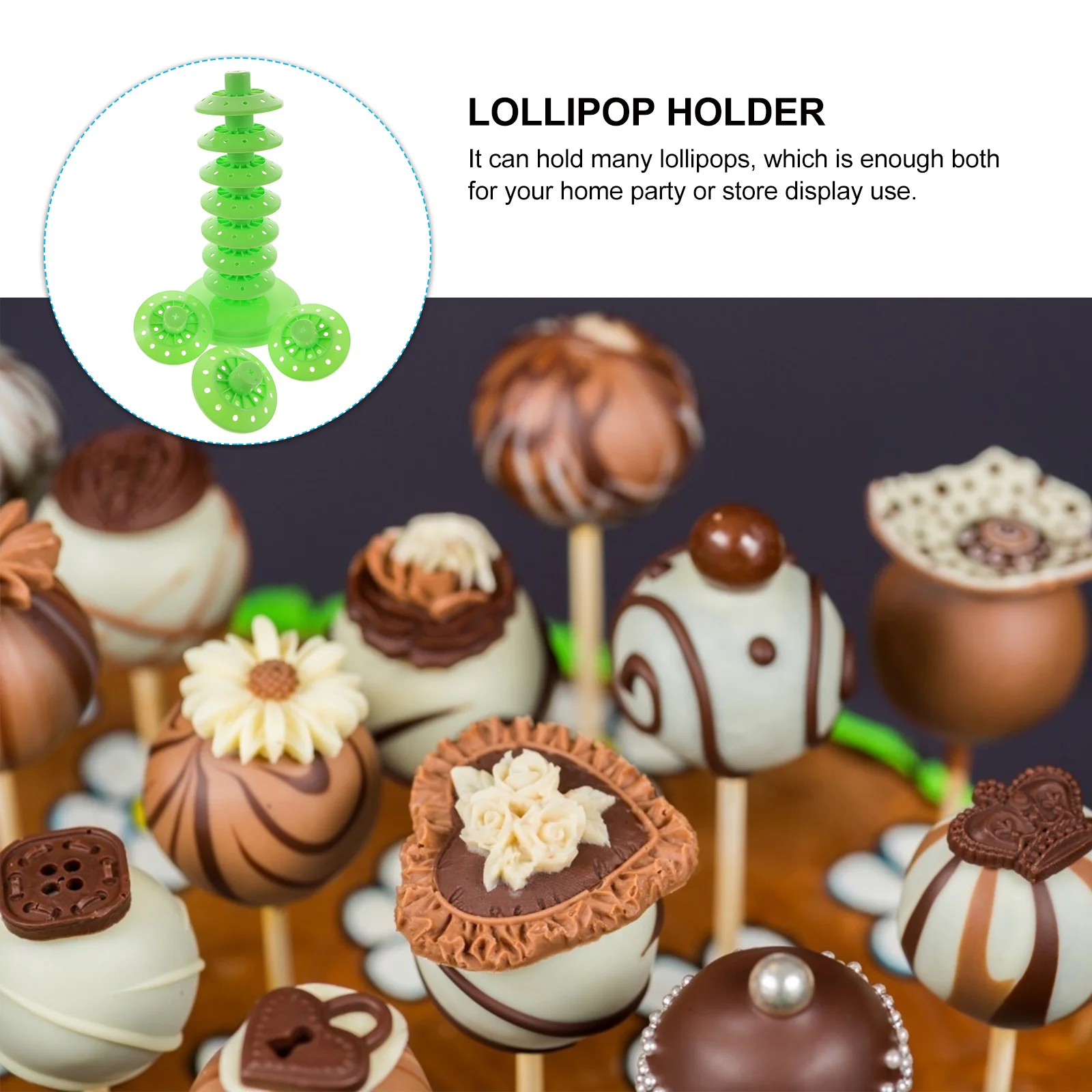 1Pc Green 10 Tier Ring Shape Lollipop Holder Candy Display Rack Adjustable  Suckers Stand For Party Shop Birthday - AliExpress, image size:1600x1600