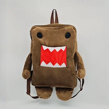Domo Kun Zaino in peluche Donna Uomo Borsa imbottita marrone Borsa a tracolla piccola carina