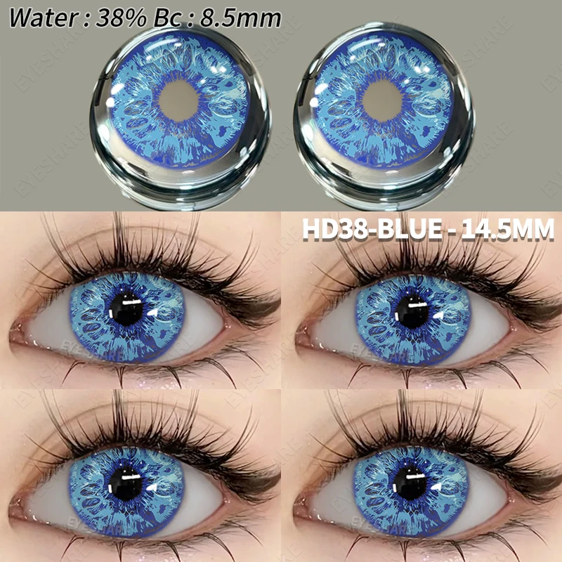 Contact Lenses EYESHARE Cosplay Colored 2pcs Colorful Blue Anime Halloween Makeup Color