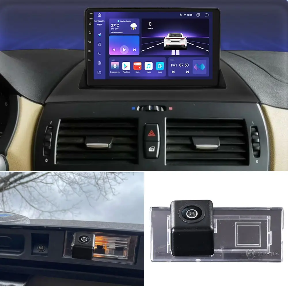 

Android 9” car radio with GPS navigation + HD reverse camera for BMW X3 E83 LCI 2.0d 3.0d 2.5i 2.5 Si 51138243767 51137061247