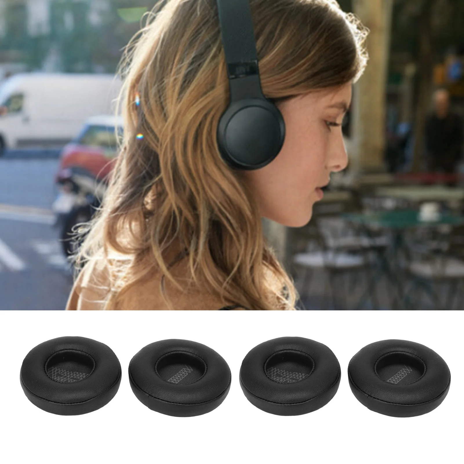 2 Pairs Ear Pads Professional Protein Leather Comfortable Replacement Ear Cushion for 400BT 460NC Replacement Ear Pads Ear Pads