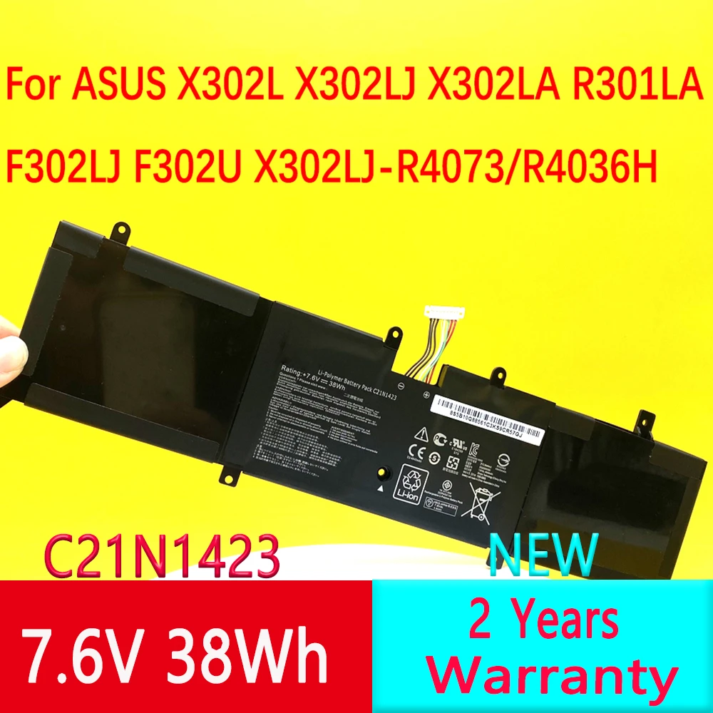 C21n1423 Laptop Battery For Asus X302l X302lj X302la R301la F302lj F302u  Fn049h Fn063h X302lj-r4073/r40 0b200-01360100 7.6v 38wh - Laptop Batteries  - AliExpress