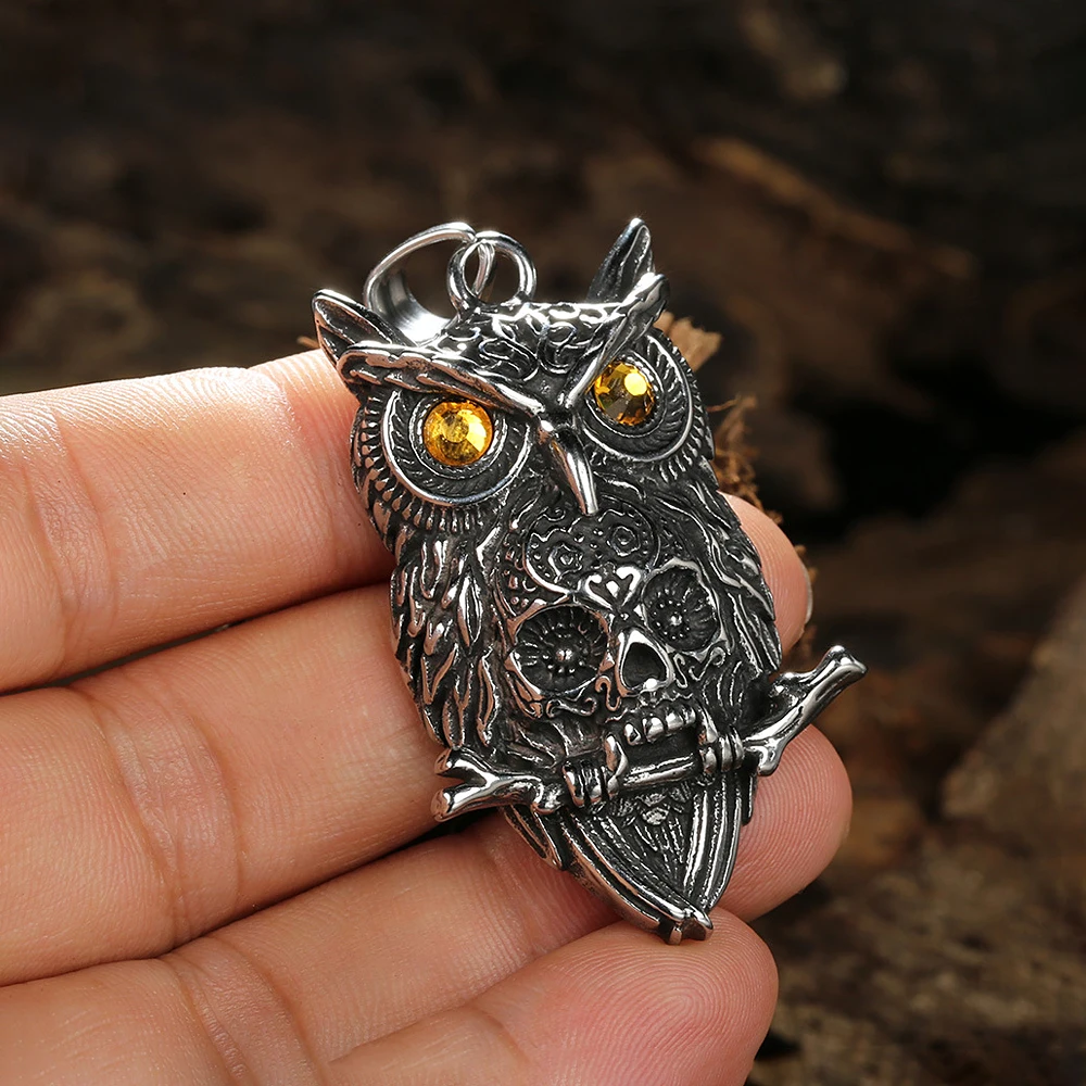 アクセサリー VTG JPG Owl Necklace w/ Skull Ring アクセサリー VTG JPG Owl Necklace w/ Skull Ring Owl Skull