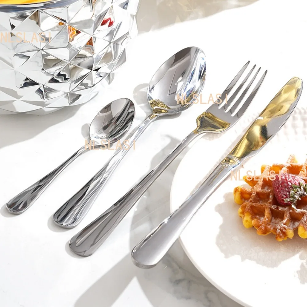 24-Pcs Pineapple Design Stainless Steel Cutlery Set-Elegant Dinnerware with Shimmering Egg Pattern,Knife Fork Spoon Set