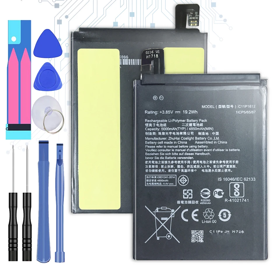 

Bateria 5000mAh C11P1612 Battery For ASUS Zenfone 4 Zenfone4 Max pro plus ZC554KL X00ID 5.5" High Capacity Battery