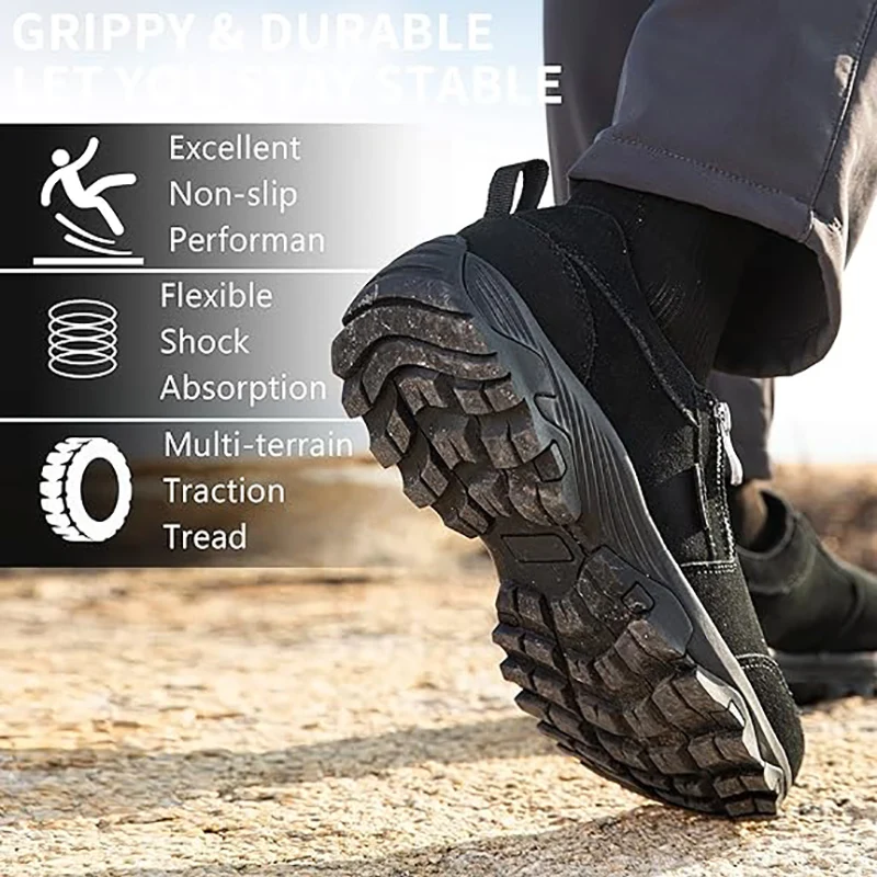 Men's Waterproof Slip On Hiking Shoes 4