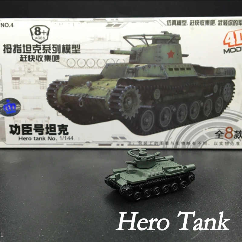 ミニチュアタンクタイガーモデルTiger t34,144,組み立てられたタンク