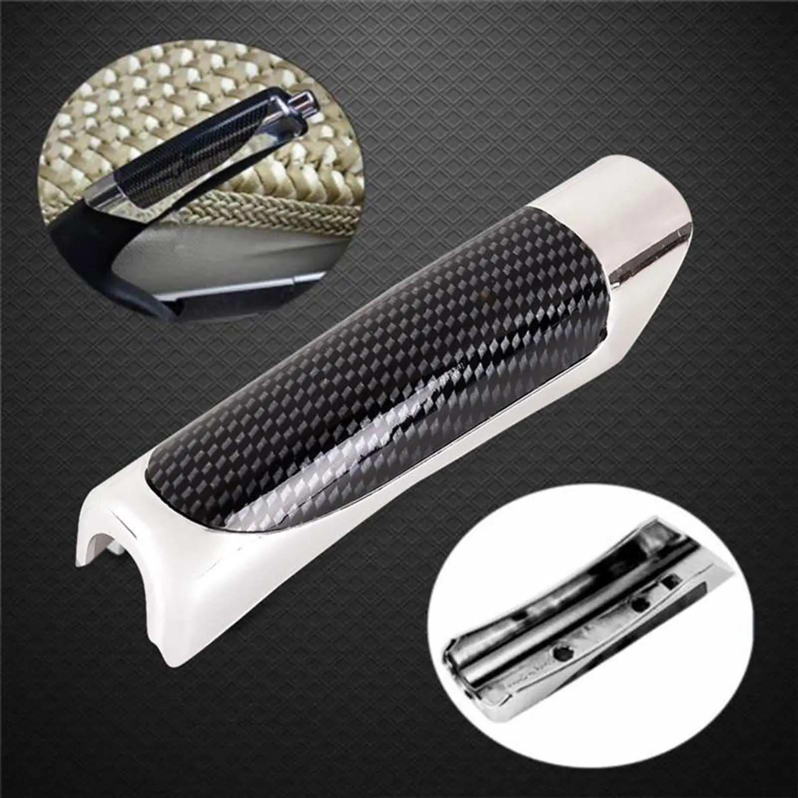 Hand Brake Cover Car Interior Accessories Black Carbon Fiber Handbrake Cover SUV Car Hand Brake Protector Decor Cover Auto Accessories