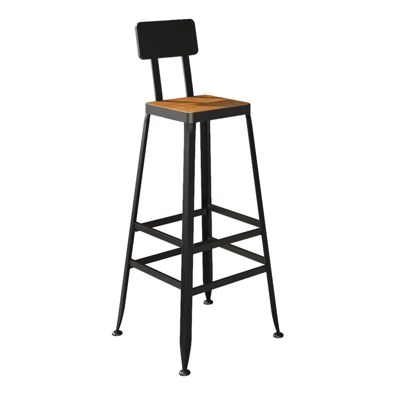 Unique Iron Bar Stools Modern Light Luxury Ergonomic Industrial Bar Chairs Backrest Nordic Relaxing Sillas De Home Furniture