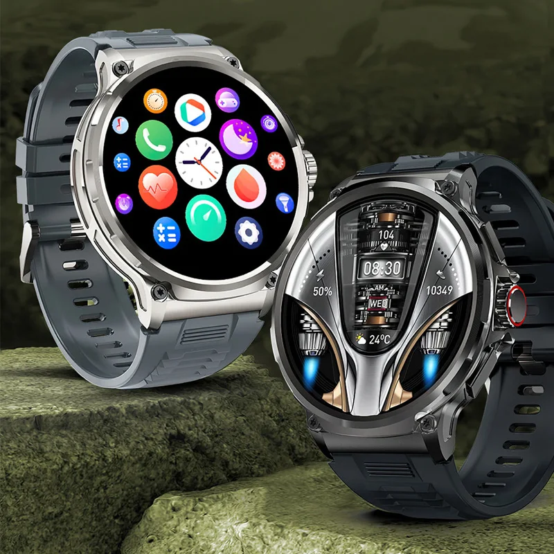 

2024 New 1.85 Inch Sports Smart Watch AMOLED HD Screen IP68 Waterproof Bluetooth Call Outdoor Military SmartWatch For Android