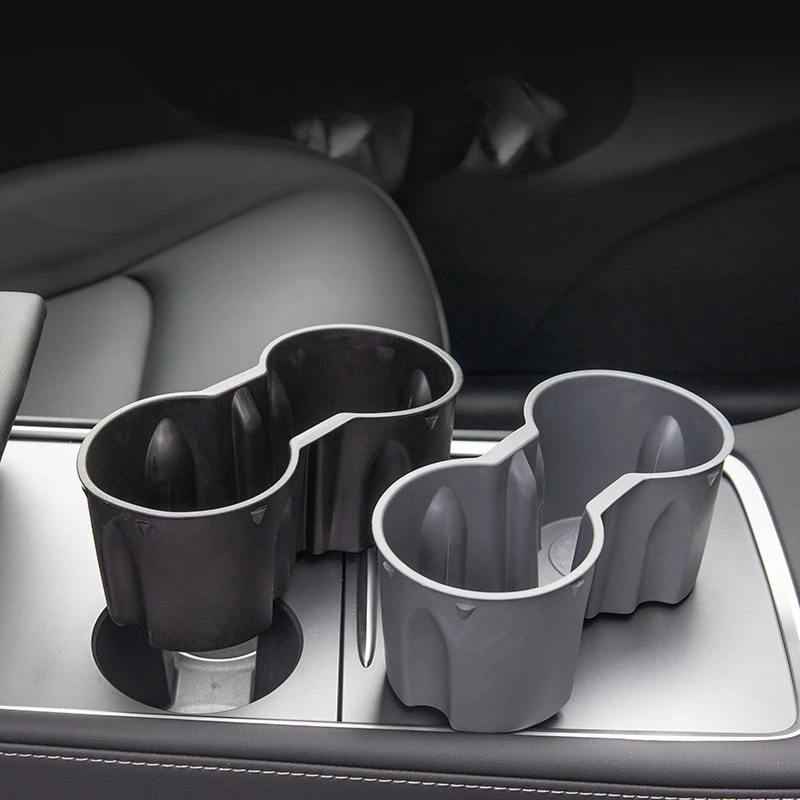 

Water Cup Holder Accessories Water Proof Console Cup Holder Insert Double Hole Holder for Tesla Model 3 Model Y 2021 2023 2024